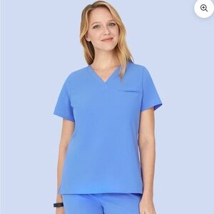 Women's Classic Blue V-Neck Top